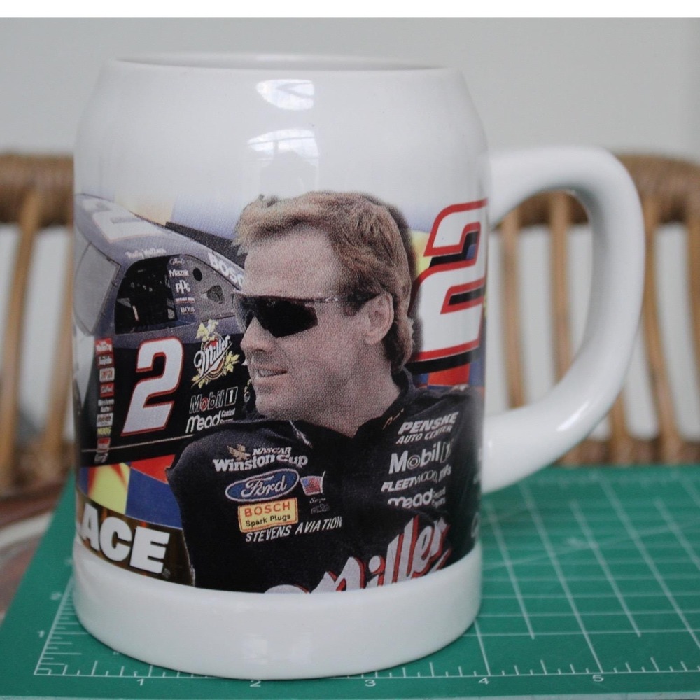 Vintage 1997 Rusty Wallace NASCAR Miller Genuine Draft Ceramic Beer Stein Mug‎ 2